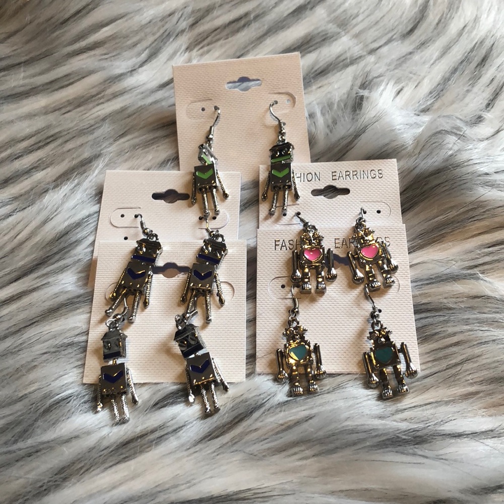 NEW ROBOT EARRING RESALE LOT